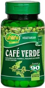 Ficha técnica e caractérísticas do produto Café Verde Unilife 90 Comp 400mg