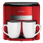Ficha técnica e caractérísticas do produto Cafeteira Elétrica 500W Vermelho Capacidade 2 Xícaras - Be015 - Be016 - Multilaser