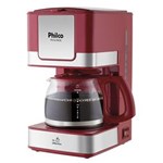 Ficha técnica e caractérísticas do produto Cafeteira Elétrica Inox Vermelho Philco 220V PH16