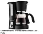 Ficha técnica e caractérísticas do produto Cafeteira Elétrica Mondial Bella Aroma Ii C 09 - Preta 127V