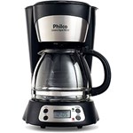 Ficha técnica e caractérísticas do produto Cafeteira Elétrica Philco Digital PHD14P Preta com Jarra de Vidro 1L para Até 14 Xícaras