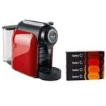 Ficha técnica e caractérísticas do produto Cafeteira Espresso Delta Q Qool Vermelha 127v com 40 Cápsulas