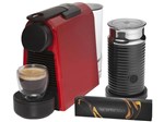 Cafeteira Expresso 19Bar Nespresso - Combo Essenza Mini Red + Aero3 Vermelho 14Cápsulas