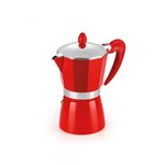 Ficha técnica e caractérísticas do produto Cafeteira Italiana 6 Xícaras Vermelha 220V