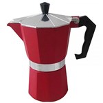 Ficha técnica e caractérísticas do produto Cafeteira Italiana 6 Xícaras Vermelha Cafe001 - Casambiente