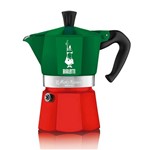 Ficha técnica e caractérísticas do produto Cafeteira Moka Express 6 Xícaras Italia Verde e Vermelha Bialetti