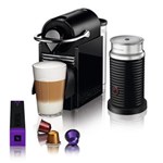 Ficha técnica e caractérísticas do produto Cafeteira Nespresso Pixie Clips C60 com Aeroccino e Kit Boas Vindas - Preta/Lima Neon - 110V