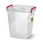 Ficha técnica e caractérísticas do produto Caixa Box Organizadora Mantimentos com Alça Transparente 10,5 Litros - Niquelart - Transparente