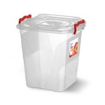 Ficha técnica e caractérísticas do produto Caixa Box Organizadora Mantimentos com Alça Transparente 7,5 Litros - Niquelart - Transparente