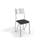 Ficha técnica e caractérísticas do produto Caixa C/ 2 Cadeiras Kappesberg Nápoles 2C045CR - Cor Cromada - Assento Preto 110
