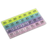 Ficha técnica e caractérísticas do produto Caixa Comprimido Porta Medicamento Semanal 4x Dia Remédio - Yaay
