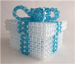 Ficha técnica e caractérísticas do produto Caixa de Laço / Bombonieri - Cristal/Azul - Alice