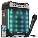 Caixa de Som Amplificada Briwax 25w Bluetooth Portátil Karaokê Fm Mp3 Microfone