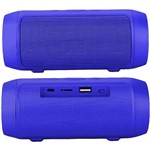 Ficha técnica e caractérísticas do produto Caixa de Som Bluetooth 6W Portátil Stereo + Rádio FM Resistente Água Azul Mini 3+