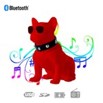 Ficha técnica e caractérísticas do produto Caixa de Som Bluetooth Ch-m10 Bulldog Francês Cachorro Portátil 5w Fm Vermelha