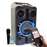 Ficha técnica e caractérísticas do produto Caixa de Som Bluetooth Portátil Torre Mp3 Usb Rádio Pendrive FBX-107 Azul