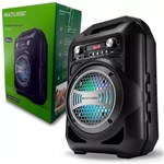 Caixa de Som Multiuso Multilaser Bluetooth Portátil MP3/FM/SD/P2/USB 40W RMS LED Colorido - SP256