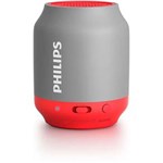 Ficha técnica e caractérísticas do produto Caixa de Som Philips Portátil Bluetooth 2W Vermelho / Cinza - BT50GX/78