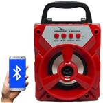 Ficha técnica e caractérísticas do produto Caixa de Som Portátil Bluetooth Mp3 USB Radio Fm Aux D-BH1064 - Vermelha