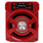 Ficha técnica e caractérísticas do produto Caixa de Som Portátil Briwax 16cm MF-1603 Vermelha Amplificada Bluetooth USB MP3 Rádio FM SD
