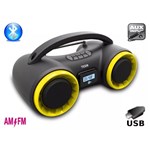 Caixa de Som Portátil TEEM Usb Radio AM FM Bluetooth Auxiliar TM 5004