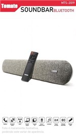 Ficha técnica e caractérísticas do produto Caixa de Som Soundbar Bluetooth Mts-2019 80w Tomate Mts-2019