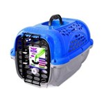 Ficha técnica e caractérísticas do produto Caixa de Transporte Cães e Gatos Panther 2 Azul com Pote