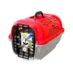 Ficha técnica e caractérísticas do produto Caixa de Transporte Cães e Gatos Panther 2 Vermelha com Pote