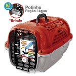 Ficha técnica e caractérísticas do produto Caixa de Transporte Cães Panther Pop Nº 4 Vermelha - Plast Pet