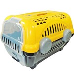 Caixa de Transporte Furacão Pet Luxo Amarelo - Tam. 1