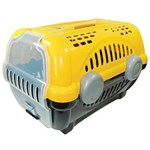 Ficha técnica e caractérísticas do produto Caixa de Transporte Furacão Pet Luxo N1, Amarela