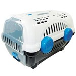 Ficha técnica e caractérísticas do produto Caixa de Transporte Furacão Pet Luxo N1, Branca/Azul