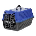 Ficha técnica e caractérísticas do produto Caixa de Transporte para Cães e Gatos Azul N 1
