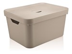 Ficha técnica e caractérísticas do produto Caixa Organizadora Bege Cube G CC650 com Tampa - OU