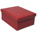 Ficha técnica e caractérísticas do produto Caixa Organizadora Boxgraphia Quadrada Luxo - Vermelha