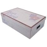 Ficha técnica e caractérísticas do produto Caixa Organizadora Boxgraphia Retangular Grande Post Card - Bege