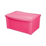 Ficha técnica e caractérísticas do produto Caixa Organizadora com Tampa 65L Plástico Rosa Color Ordene Ordene