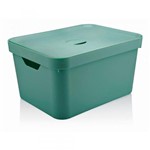Ficha técnica e caractérísticas do produto Caixa Organizadora com Tampa Cube Verde Menta G - OU