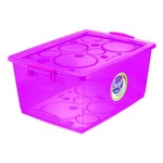 Ficha técnica e caractérísticas do produto Caixa Organizadora com Trava 30l Pink - Ordene