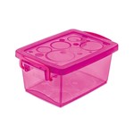 Ficha técnica e caractérísticas do produto Caixa Organizadora com Trava 15 Litros Pink Ordene