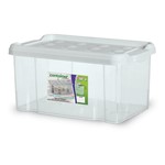 Ficha técnica e caractérísticas do produto Caixa Organizadora Container 16 Litros com Tampa Branca - Niquelart - Niquelart