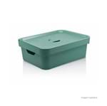 Ficha técnica e caractérísticas do produto Caixa Organizadora Cube 10,5L Média com Tampa Verde Menta Fechado OU