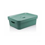 Ficha técnica e caractérísticas do produto Caixa Organizadora Cube 10,5L Média com Tampa Verde Menta OU OU - VERDE