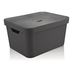 Ficha técnica e caractérísticas do produto Caixa Organizadora Cube G CC650 com Tampa - OU - Preto