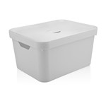 Ficha técnica e caractérísticas do produto Caixa Organizadora Cube G com Tampa 32L Branco - OU