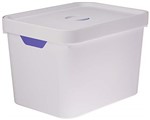 Ficha técnica e caractérísticas do produto Caixa Organizadora Cube M 18L com Tampa, Ou, Branco