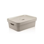 Ficha técnica e caractérísticas do produto Caixa Organizadora Cube M com Tampa Bege Cc 350 10,5 Litros - ou