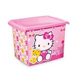 Ficha técnica e caractérísticas do produto Caixa Organizadora Hello Kitty 20L para Brinquedos, Roupas Empilhavel