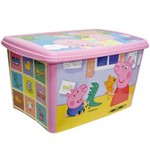 Ficha técnica e caractérísticas do produto Caixa Organizadora Infantil Peppa Pig P/brinquedos 46 Litros Rosa