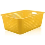 Ficha técnica e caractérísticas do produto Caixa Organizadora Maxi Grande Organize Cesto Plástico 40l Amarelo - ou